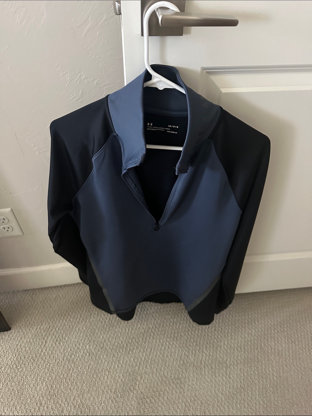 Under Armour Navy and Black Half-Zip Pullover